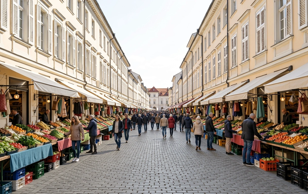 Market district architecture